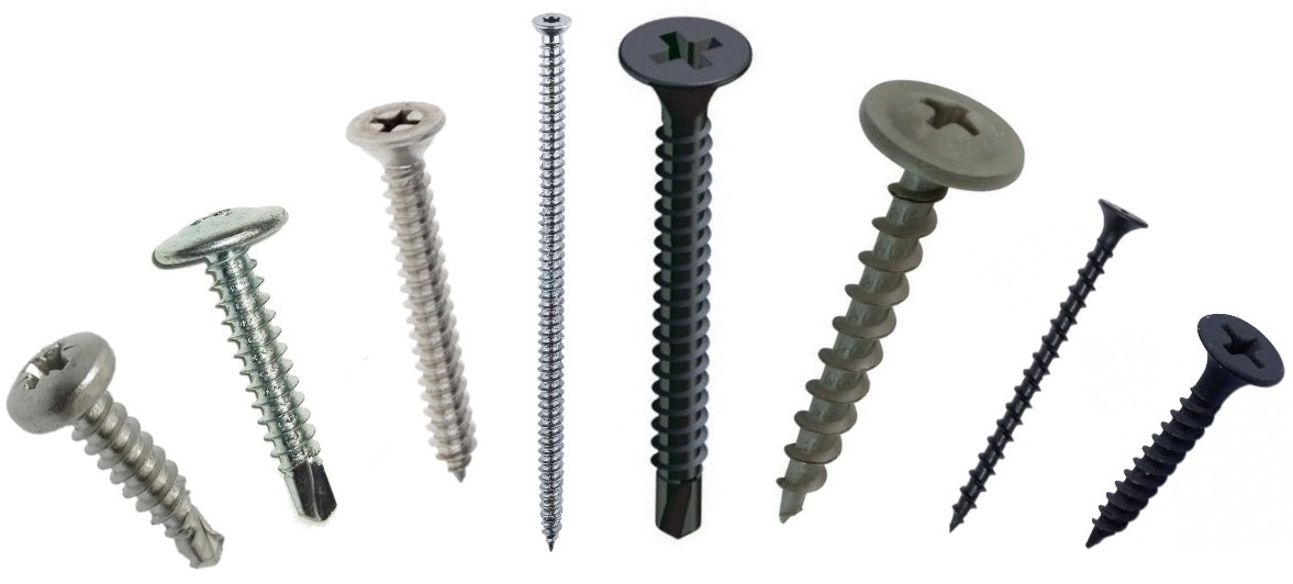 Vruty (šrouby) do ostatních materiálů (do plechu, sádrokartonu, do zdiva)