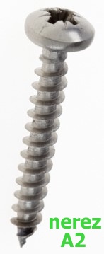 Vrut s půlkulatou hlavou pozidrive NEREZ A2