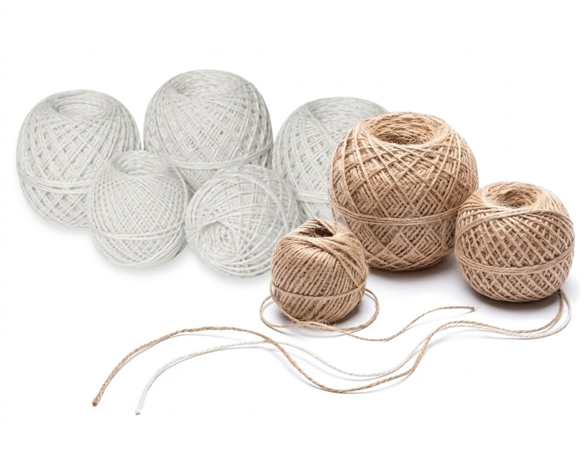 Motouzy polypropylenové a jutové